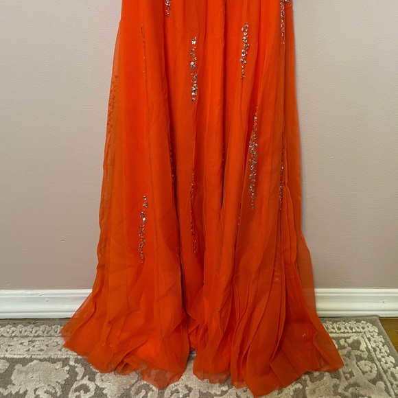 Sean Collection Coral Beaded Gown - Picture 8 of 9